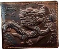 натуральная кожа vintage dragon bifold логотип