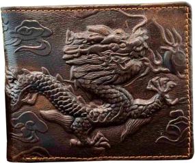 img 4 attached to Натуральная кожа Vintage Dragon Bifold