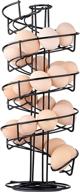 🥚 black metal egg skelter dispenser rack with spiral design - storage and display rack for toplife логотип