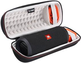 img 1 attached to 🔒Защитный чехол LTGEM для водонепроницаемого портативного динамика JBL Flip 3/4 с хранением USB-кабеля и зарядного устройства