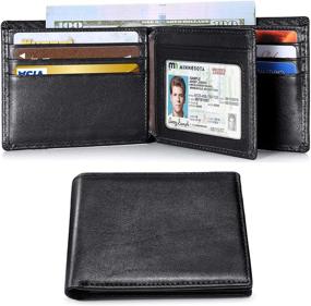 img 4 attached to Genuine Leather Wallets Removable Windows