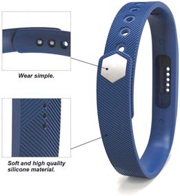 img 3 attached to 🔵 Soft Silicone Replacement Wristband Strap for Fitbit Flex 2, Wekin Compatible Accessory for Flex 2 Sports Classic Fitness Device