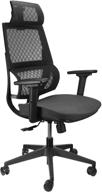 🪑 argomax mesh office chair - high back ergonomic computer desk chair with 360 swivel, headrest, and 3d armrest (black) логотип