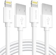 🔌 кабель lightning apple mfi certified (2 шт.), зарядное устройство overtime для iphone и ipad 4 фута, зарядный кабель для iphone 11/11 pro/11 pro max/x/xs max/xr/8 plus/7/6/5/se, ipad pro/air 2/mini 4/3/2, ipod - белый - улучшенный seo логотип