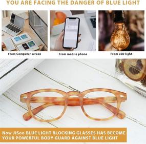 img 2 attached to 🕶️ Trendy JiSoo Blue Light Glasses for Gaming & Fashion - Demi Red Frame with Spring Hinge