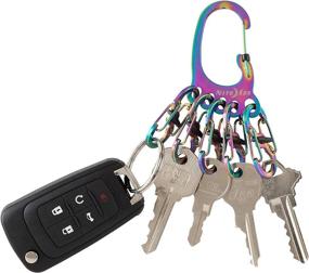 img 2 attached to 🔑 Nite Ize KLKBF-07-R3 Keychain with 5 Locking S-Biners: Stainless Steel Spectrum - Organize & Secure Your Keys Effortlessly