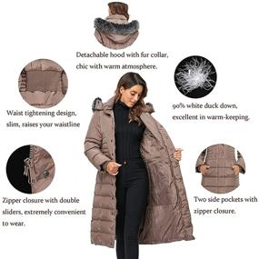 img 2 attached to Obosoyo Womens Hooded Thickened Jacket Women's Clothing