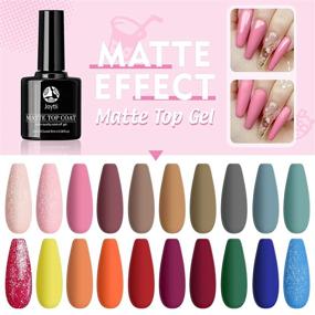 img 3 attached to 🏻 Joytii Gel Nail Polish Set: 24Pcs Kit for Stunning Fall Manicure and Pedicure. Includes No Wipe Glossy/Matte Top Coat, Base Coat + UV/LED Soak Off Gel Nail Polish - DIY Salon Quality