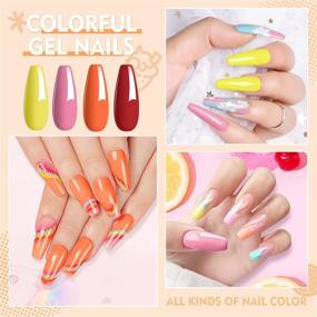 img 1 attached to 🏻 Joytii Gel Nail Polish Set: 24Pcs Kit for Stunning Fall Manicure and Pedicure. Includes No Wipe Glossy/Matte Top Coat, Base Coat + UV/LED Soak Off Gel Nail Polish - DIY Salon Quality