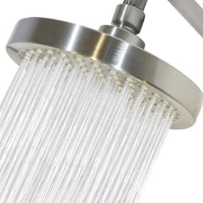 img 4 attached to 🚿 Upgrade Your Shower Experience with High Pressure Shower Head - 2.5 gpm - Rain Shower Head with Removable Restrictor - Easy Tool Free Installation - Includes Teflon Tape (Brushed Nickel)