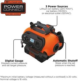 img 3 attached to BLACK+DECKER 20V MAX Cordless Tire Inflator, 🔋 Dual Power (Cordless & Corded), Tool Only (BDINF20C)