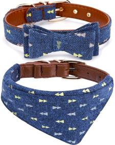 img 4 attached to 🐶 Stylish Adjustable Plaid Collar for Medium Dogs from StrawberryEC: Durable Polyester Blend for Male and Female Canines