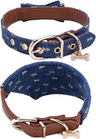 img 3 attached to 🐶 Stylish Adjustable Plaid Collar for Medium Dogs from StrawberryEC: Durable Polyester Blend for Male and Female Canines