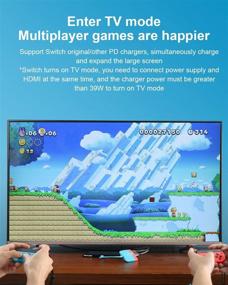 img 2 attached to 📺 Hagibis Portable TV Dock for Nintendo Switch - HDMI and USB 3.0 Charging Station with Type C to HDMI TV Adapter - Blue