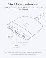 📺 hagibis portable tv dock for nintendo switch - hdmi and usb 3.0 charging station with type c to hdmi tv adapter - blue logo