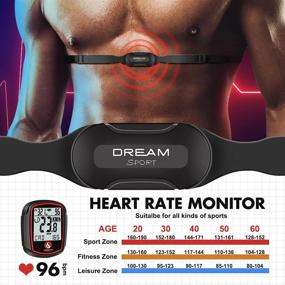 img 2 attached to 🚴 DREAM SPORT Wireless Bike Computer: Cadence, Heart Rate Monitoring, Backlight, and More!