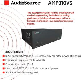 img 2 attached to 🔊 Powerful Audio Amplification: Audiosource AMP310VS 2-Channel Analog Power Amp (150W per Channel), Black