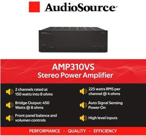 img 3 attached to 🔊 Powerful Audio Amplification: Audiosource AMP310VS 2-Channel Analog Power Amp (150W per Channel), Black
