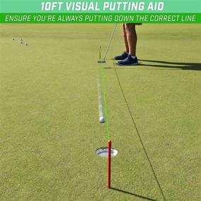 img 3 attached to ⛳ Master Straight and Breaking Putts with GoSports Down The Line 10ft Putting String Guide - Golf Alignment Training Aid for Green Perfection