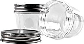 img 1 attached to 📦 10 New Uses for novelinks 4 Ounce Clear Plastic Jars with Lids - Versatile & Refillable Containers for Kitchen and Household Storage - BPA Free (20 Pack)