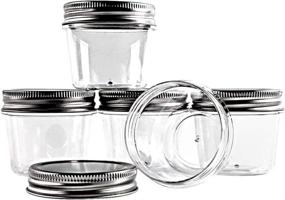 img 2 attached to 📦 10 New Uses for novelinks 4 Ounce Clear Plastic Jars with Lids - Versatile & Refillable Containers for Kitchen and Household Storage - BPA Free (20 Pack)