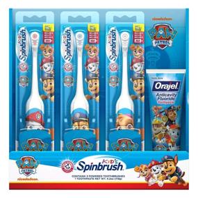 img 4 attached to Ultimate Paw Patrol Kids SpinBrush Value Pack for Sparkling Smiles