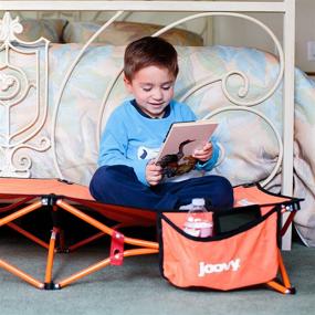 img 2 attached to 🛏️ Joovy Foocot: The Ultimate Portable Toddler Bed for Traveling - Vibrant Orange Design