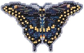 img 1 attached to 🦋 Mill Hill 2011 Spring Bouquet Beaded Black Swallowtail Butterfly Cross Stitch Ornament Kit MH18-1103