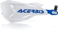 acerbis x factory handguards white blue logo