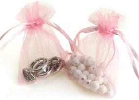 img 1 attached to Axgo 100 Packs Organza 4x6 Drawstring Wedding Bags: Jewelry Gift Pouch, 4 x 6 Inch, Random Color-Assorted