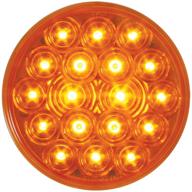 gg grand general 76450 4 inches fleet amber/amber 18 led sealed park/turn light logo