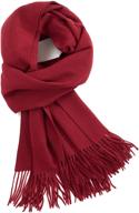 🧣 tamoukoc women oversized scarf cashmere shawl: luxurious 25"x73" wrap for all-season style logo