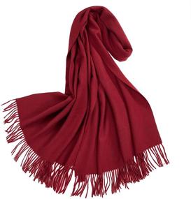 img 2 attached to 🧣 TAMOUKOC Women Oversized Scarf Cashmere Shawl: Luxurious 25"x73" Wrap for All-Season Style