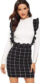 img 4 attached to 👗 SheIn Women's Clothing: Suspender Pinafore Overall