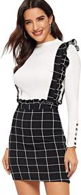 img 2 attached to 👗 SheIn Women's Clothing: Suspender Pinafore Overall