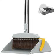 🧹 adjustable 55” long handle broom and dustpan set: ideal for efficient cleaning in home, kitchen, office, lobby, and more! logo