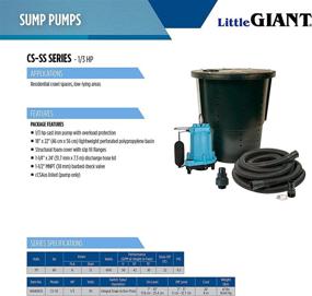 img 2 attached to 🔍 Optimized for SEO: LittleGiant 14940655 1/3 HP Crawl Space Sump System with Stainless Steel Components, 1.5 Inches