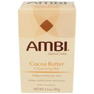 🌰 ambi skincare cocoa butter cleansing bar soap—restores natural moisture balance, visibly evens skin tone, washes away impurities—3.5 ounce logo