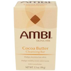 img 4 attached to 🌰 Ambi Skincare Cocoa Butter Cleansing Bar Soap—Restores Natural Moisture Balance, Visibly Evens Skin Tone, Washes Away Impurities—3.5 Ounce