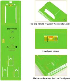 img 2 attached to 🖼️ Easy Frame Picture Hanger Wall Hanging Kit (Green) – Picture Hanging Tool with Built-in Level