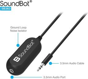 img 1 attached to 🔇 Устраните шум земляного петлевого тока с помощью адаптера SoundBot SB363 3.5 мм: фильтр треска и шума для динамиков, автомобильного аудио, адаптера Bluetooth и домашней аудиосистемы.