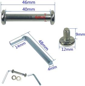 img 1 attached to 🔧 High-Quality OD 15/64" (6mm) Shaft Hex Socket Screw Inline Skate Wheel Roller Blades Repair Kit (40 mm): Ultimate Replacement Axles for Superior Performance