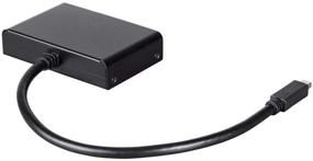 img 1 attached to 🔌 Monoprice 2-Port Mini DisplayPort 1.2 to HDMI MST Hub - Black: Streamlined Multi-Stream Transport for Enhanced Connectivity