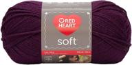 gorgeous grape-colored red heart soft yarn: perfect for cozy diy projects logo