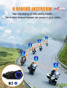 img 2 attached to 🏍️ Maxto Motorcycle Bluetooth Headset with Camera M3-2 in 1 Mic 1PACK - 6-Way Motorbike Helmet WiFi Intercom Communication Systems for 6 Riders Group, Wireless 1000M Waterproof Intercomunicador with FM
