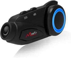 img 4 attached to 🏍️ Maxto Motorcycle Bluetooth Headset with Camera M3-2 in 1 Mic 1PACK - 6-Way Motorbike Helmet WiFi Intercom Communication Systems for 6 Riders Group, Wireless 1000M Waterproof Intercomunicador with FM