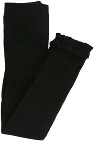 img 3 attached to Adorable RuffleButts Girls Footless Ruffle Tights - Ankle Length Knit Perfection!
