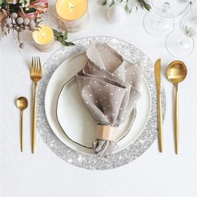 img 3 attached to ✨ Enhance your Dining Experience with Glittering Sparkling Kitchen Chrismats Placemats