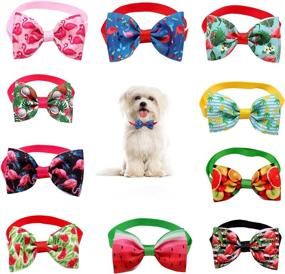 img 4 attached to 🐶 Petunny Dog Bow Ties: 12 Pcs Grooming Bows with Adjustable Collar for Small Medium Large Pets - Ideal for Cats, Dogs, Puppies: Perfect for Christmas Party & Holiday Events