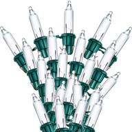 🎄 100-piece mini christmas replacement light bulbs: 2.5v, green & clear, decorative tree lights, 0.17a, 0.42w логотип